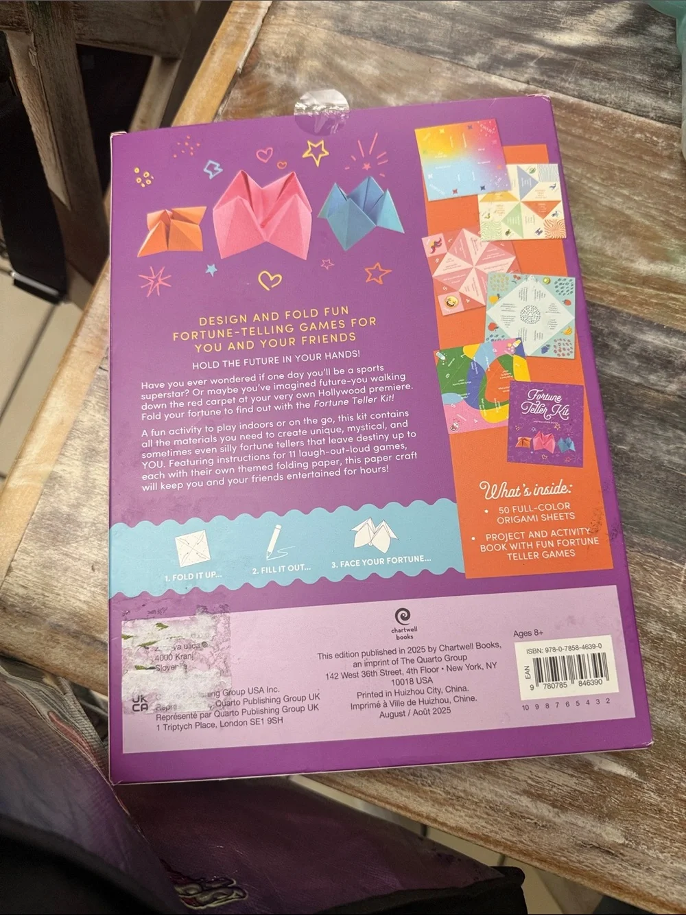 Fortune Teller Kit Origami Game - Purple & Yellow